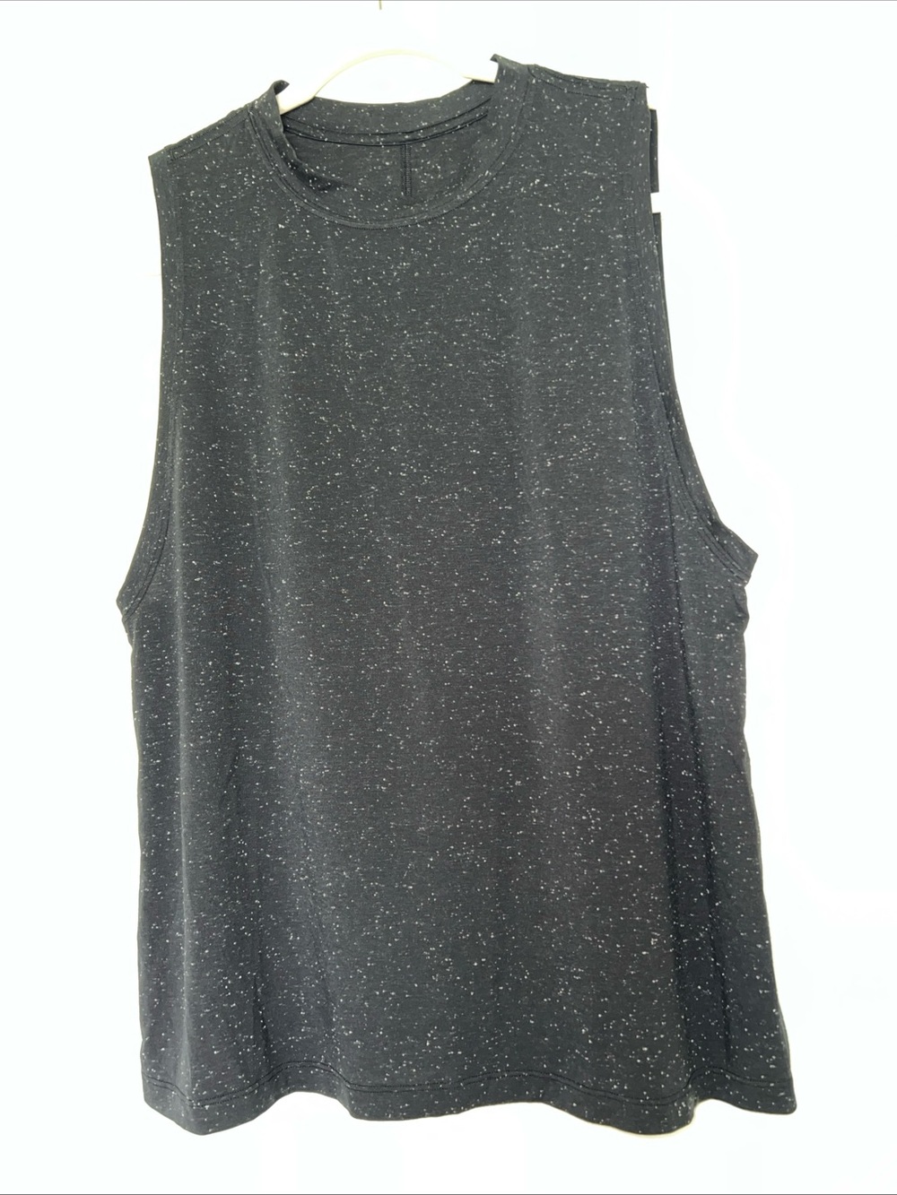 Lululemon unisex Sleeveless Speckled Black low underarm cut Tank Top M(?) great